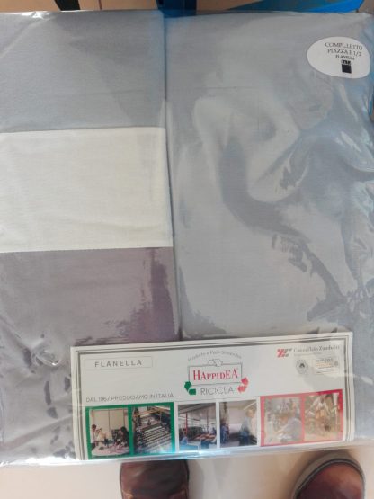 COMPLETO LENZUOLA FLANELLA 1P1/2 TEPORE HAPPIDEA - immagine 9