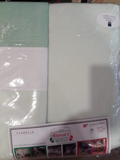COMPLETO LENZUOLA FLANELLA 1P1/2 TEPORE HAPPIDEA - immagine 11