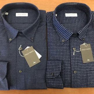 CAMICIA FLAN. U C/BOTT. BREDA BLU
