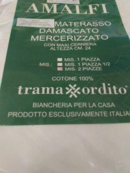 COPRIMAT. DAMASC. 2P C/ZIP AMALFI BIANCO