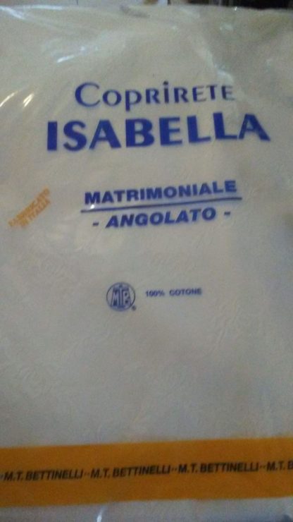 COPRIRETE P/COT. 2P C/ANGOLI ISABELLA BIANCO