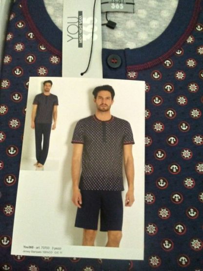PIGIAMA COT. U 3PEZZI MM SERAF. 73703