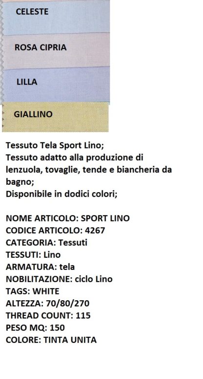 PURO LINO CM. 80 4267 BIANCO - immagine 2