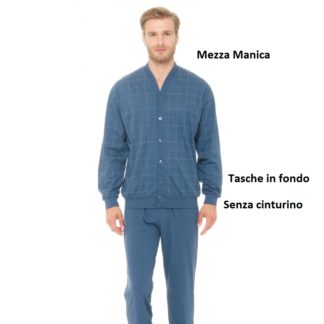 PIGIAMA COT. 3 PEZZI MM APERTO FEDRO