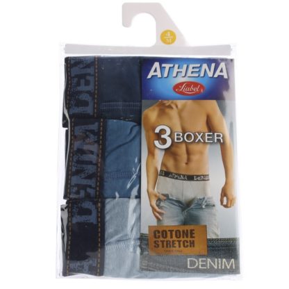 3 BOXER COT. ELAST. U ASSORT. COL. A8750 T444 ATHENA - immagine 4