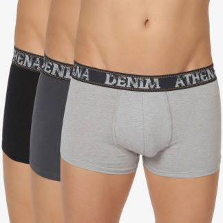 3 BOXER COT. ELAST. U ASSORT. COL. A8750 T444 ATHENA