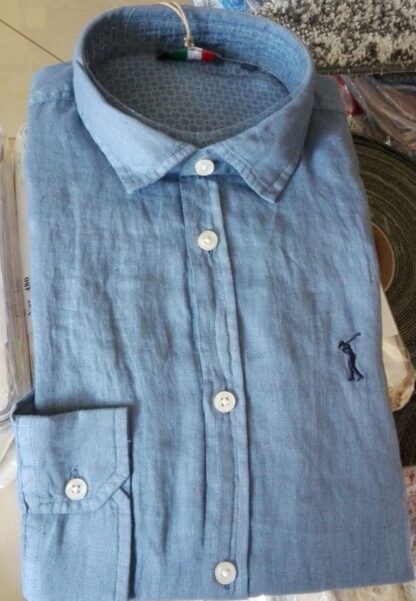 CAMICIA LINO U MANICA LUNGA REGULAR FIT 21E 7002 - immagine 3