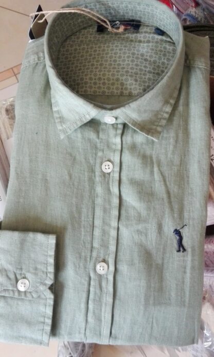 CAMICIA LINO U MANICA LUNGA REGULAR FIT 21E 7002 - immagine 5