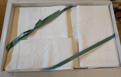 PARURE LENZ. COT. RICAMATO 2P EMOZIONI ITALANE - immagine 4
