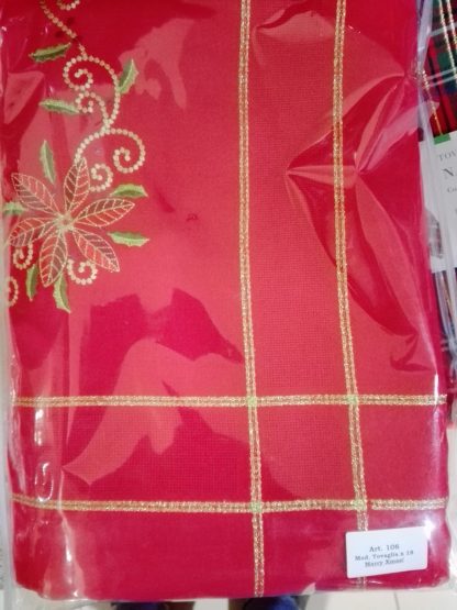 SERVIZIO NATAL. RAMIE RICAMATO 150x360 CON 18 TOV.LI 104 106 - immagine 4