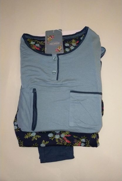 PIGIAMA VISC. SERAF. LUNGO C/GIACCA N11963 - immagine 2