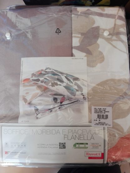 COMPLETO LENZUOLA FLANELLA 1P1/2 TEPORE HAPPIDEA - immagine 14