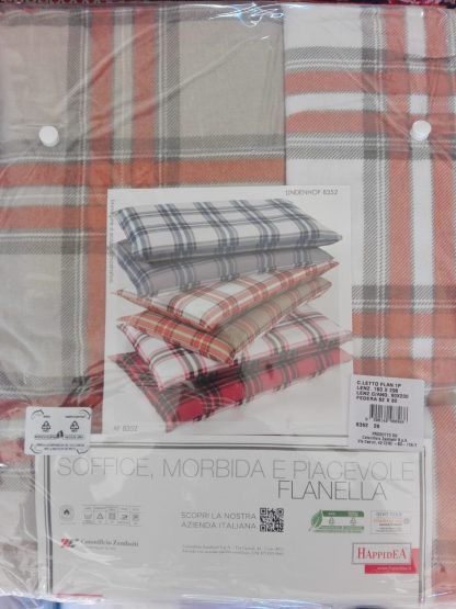 COMPLETO LENZUOLA FLANELLA 1P TEPORE HAPPIDEA - immagine 10