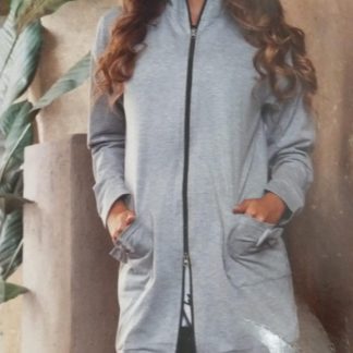 VESTAGLIA COTONE ML CORTA ZIP P1501