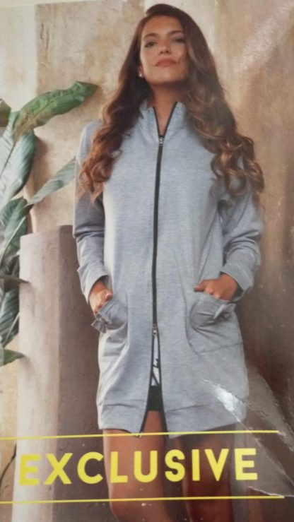 VESTAGLIA COTONE ML CORTA ZIP P1501