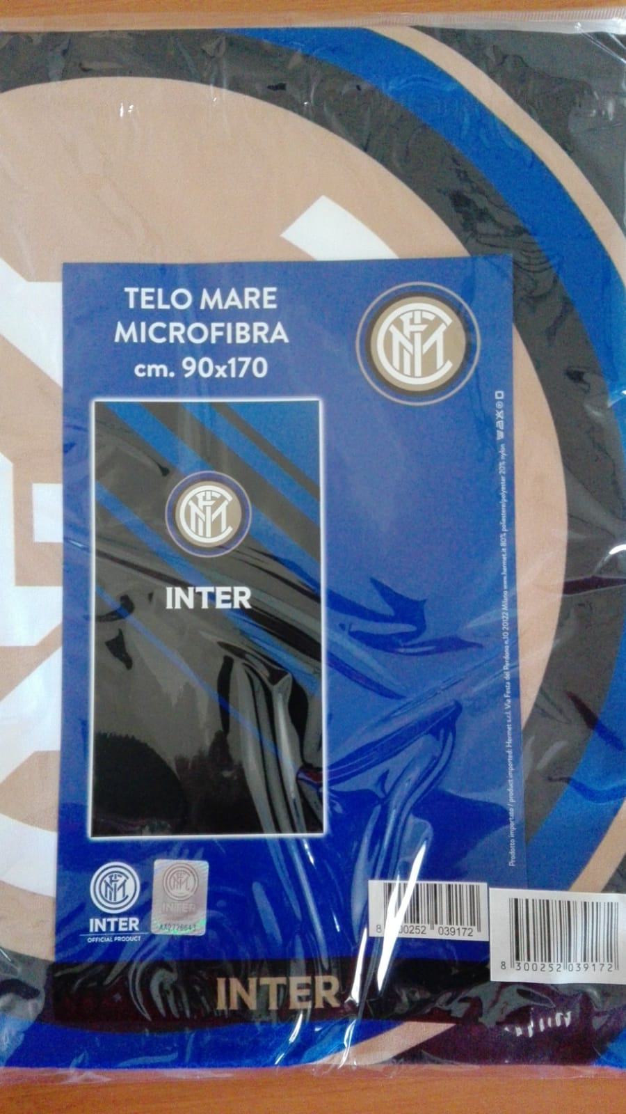 TELO MARE MICROFIBRA 90×170 INTER MILAN – La Biancheria per Te e