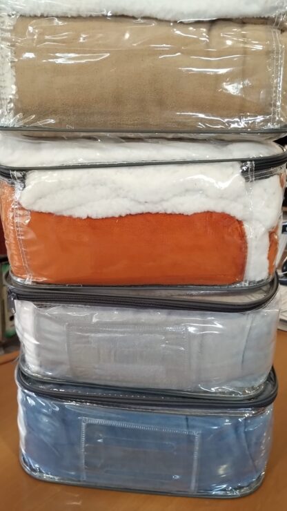 COPERTA PILE C/PELLICCIA SHERPA