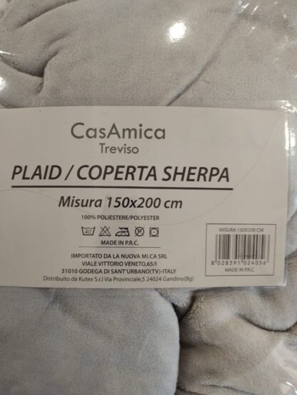 COPERTA PILE C/PELLICCIA SHERPA - immagine 2