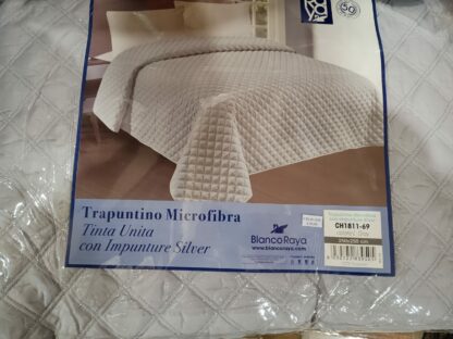 QUILT MICROF. 2P IMPUN. SILVER STROPICCIATO