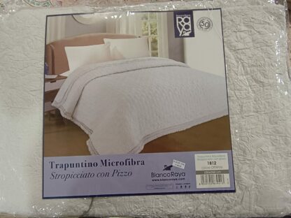 QUILT MICROF. 2P STROPICCIATO CON PIZZO