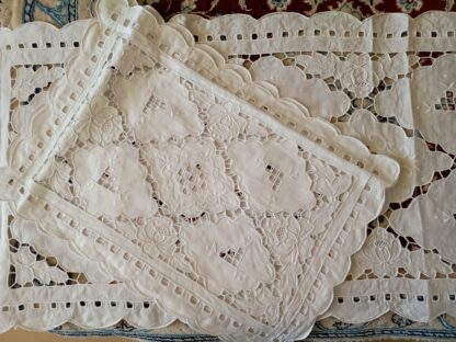 TRIS CENTRI 3P LINO INTAGLIO 5531 5496