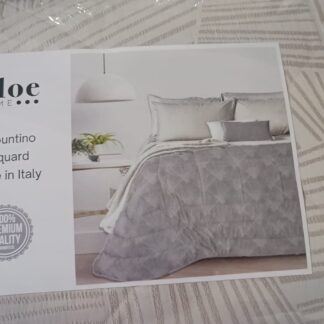 QUILT JACQUARD 2P FIORE FOGLIA TRATTO